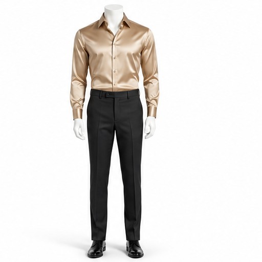 Champagne Silk Shirt — made to measure by Sam Boutique Tailors Phuket