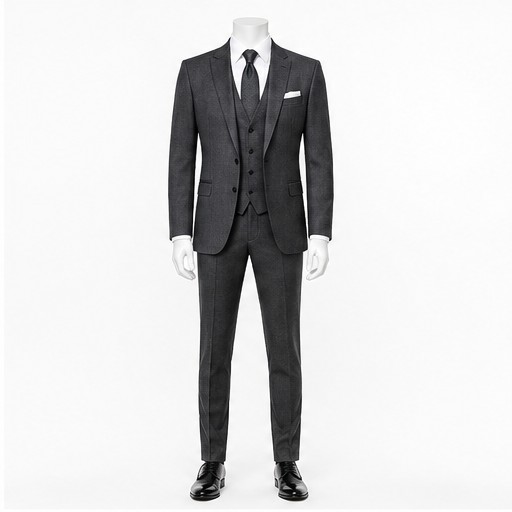 Charcoal Three-Piece Wedding Suit — made to measure by Sam Boutique Tailors Phuket
