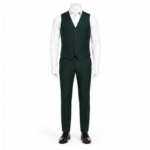 Bottle Green Waistcoat — made to measure by Sam Boutique Tailors Phuket