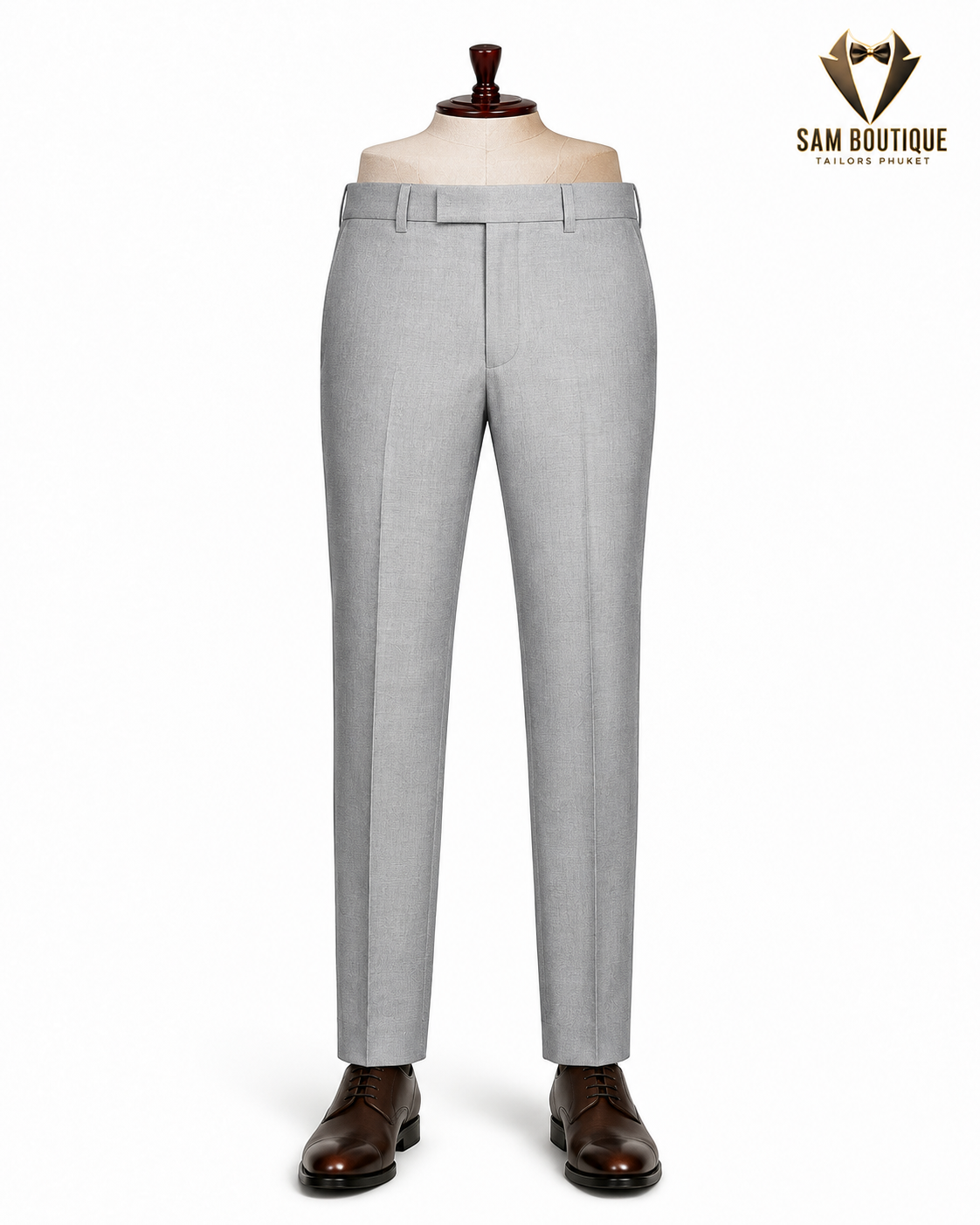 Light Grey Dress Trousers — made to measure by Sam Boutique Tailors Phuket