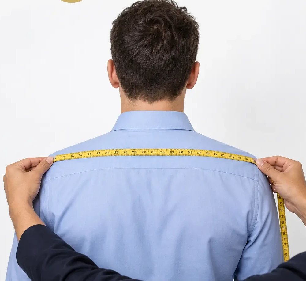 Shoulder width: tape placement on the body