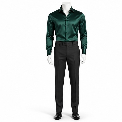 Emerald Silk Shirt — made to measure by Sam Boutique Tailors Phuket