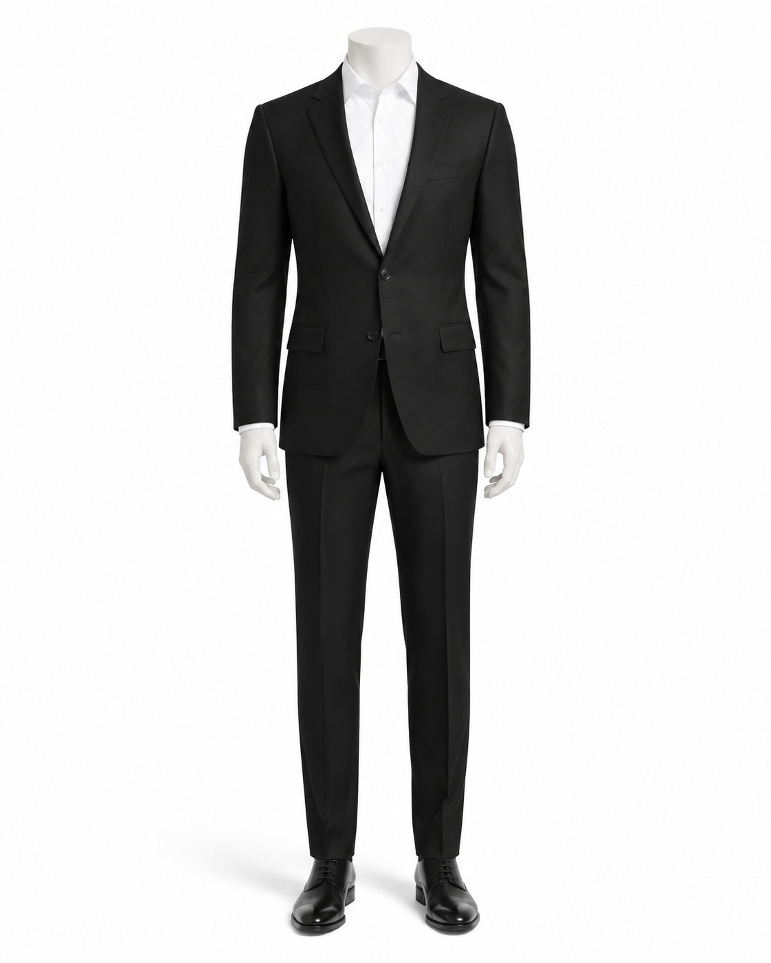 Black Notch Lapel Business Suit — made to measure by Sam Boutique Tailors Phuket