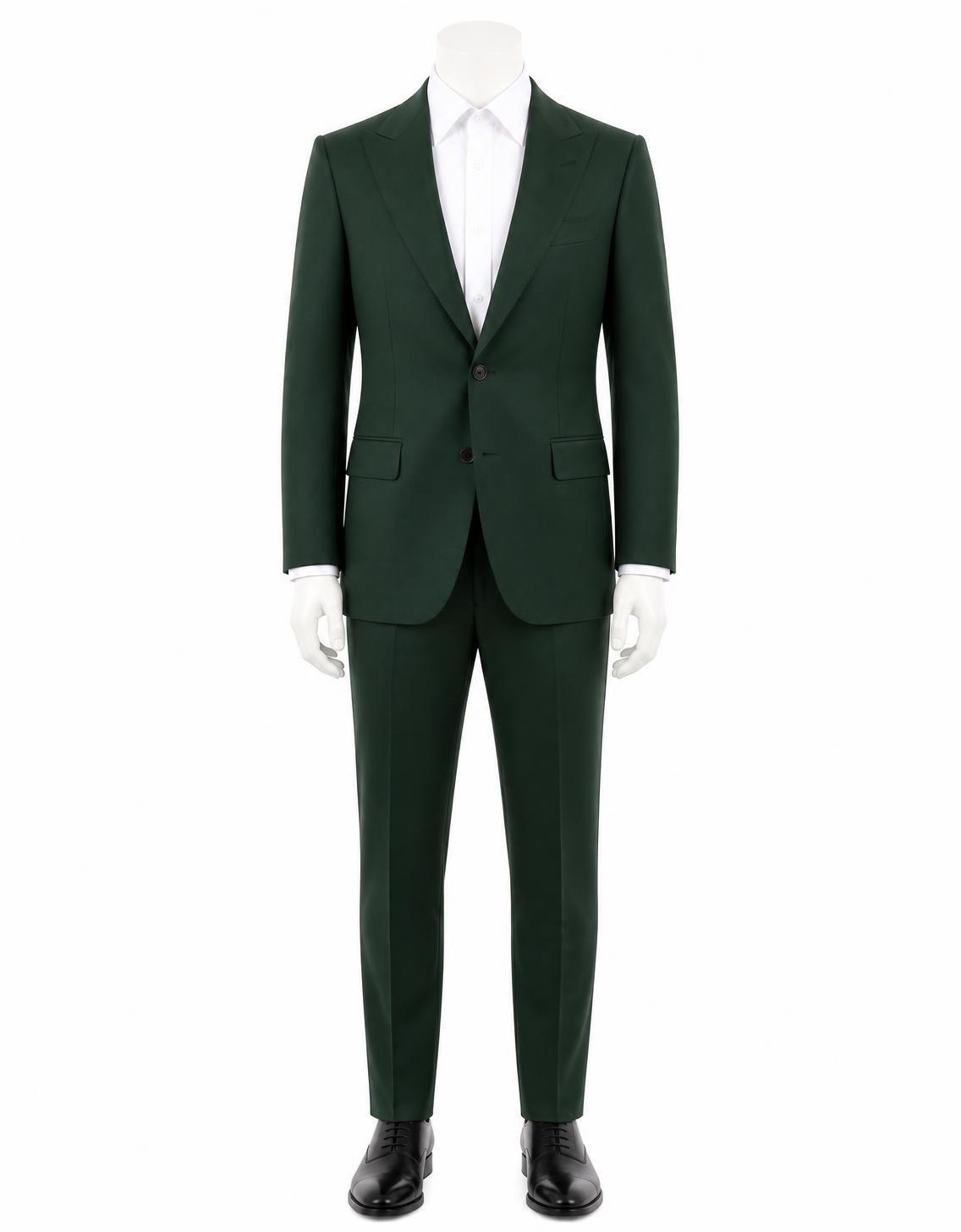 Bottle Green Peak Lapel Business Suit — made to measure by Sam Boutique Tailors Phuket