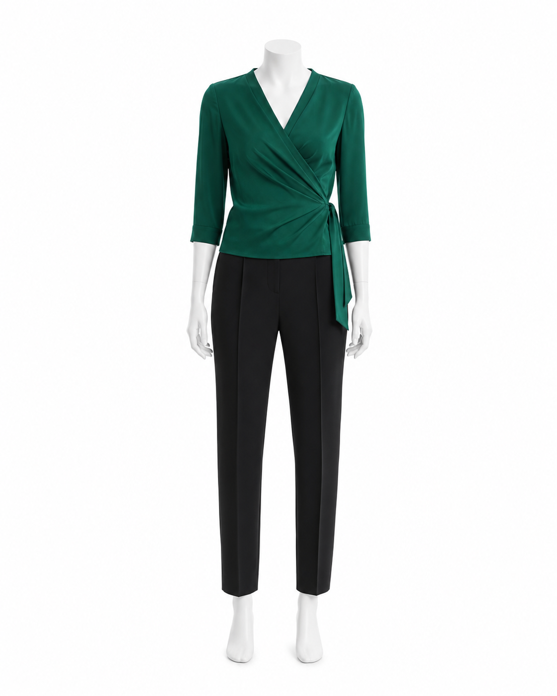 Emerald Wrap Tie Top — made to measure by Sam Boutique Tailors Phuket