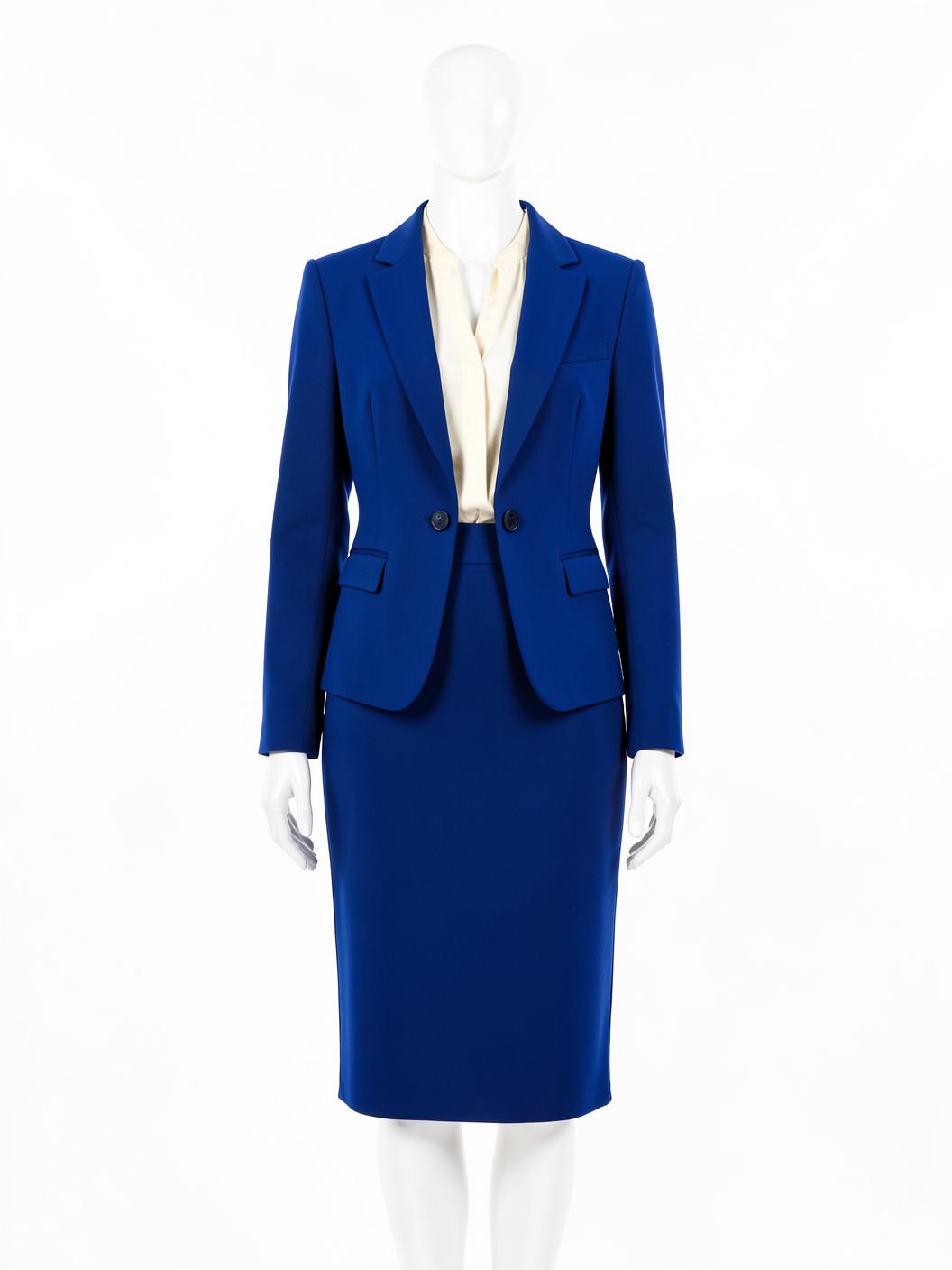 Royal Blue Skirt Suit — made to measure by Sam Boutique Tailors Phuket