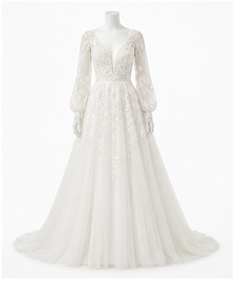 Long-Sleeve Lace A-Line Wedding Dress — made to measure by Sam Boutique Tailors Phuket