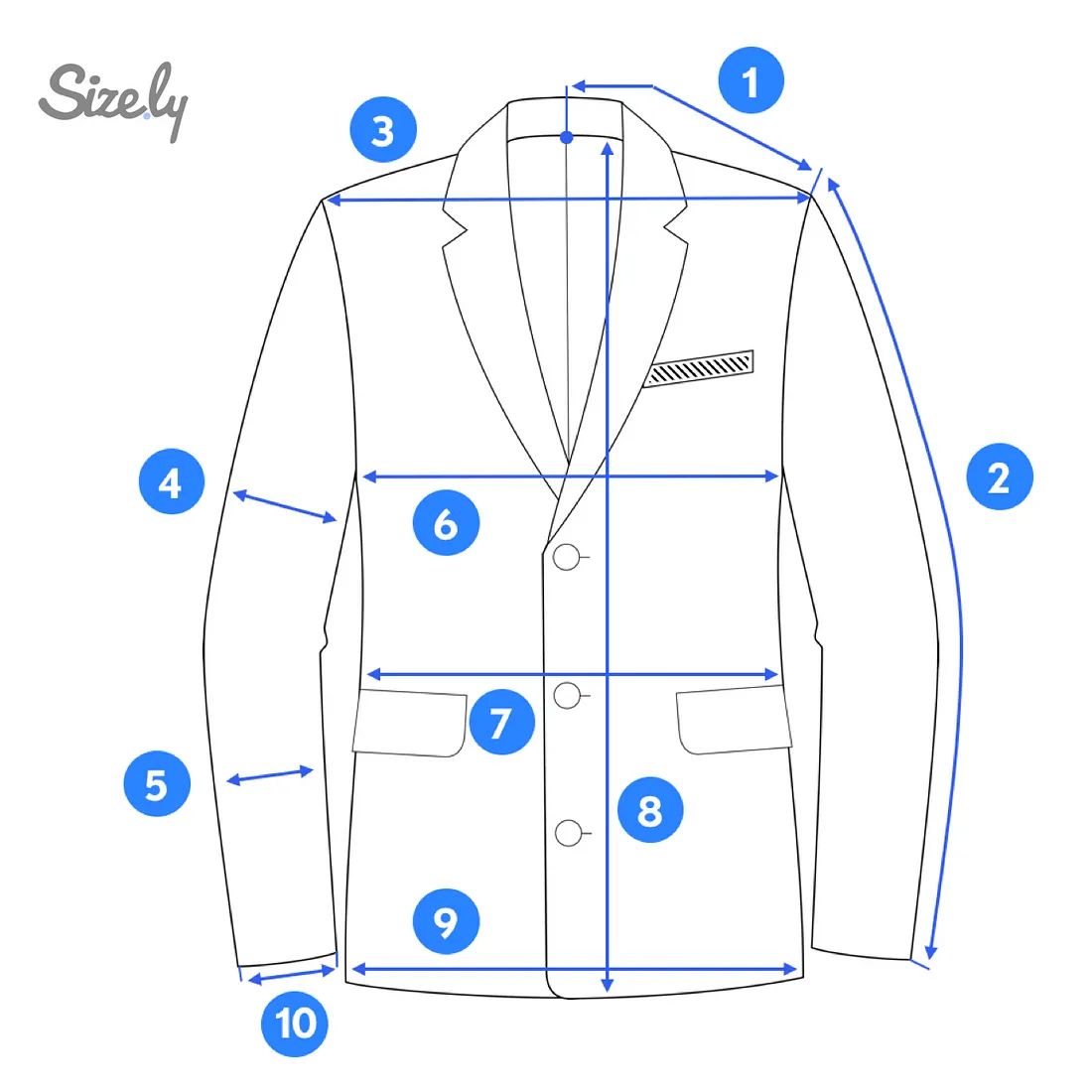 Tailor measuring a jacket chest and shoulder with a tape measure