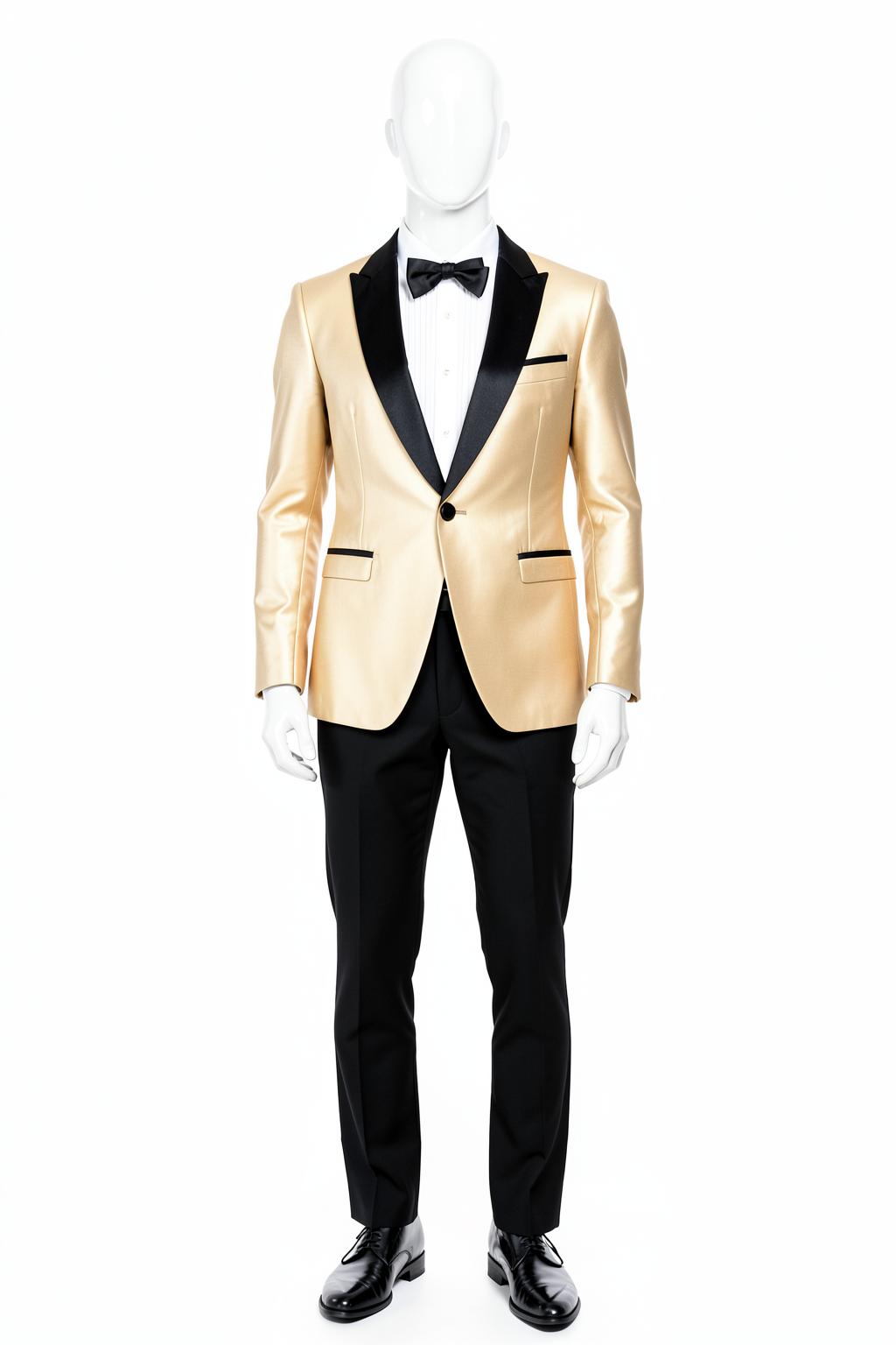 Champagne Gold Peak Lapel Tuxedo — made to measure by Sam Boutique Tailors Phuket