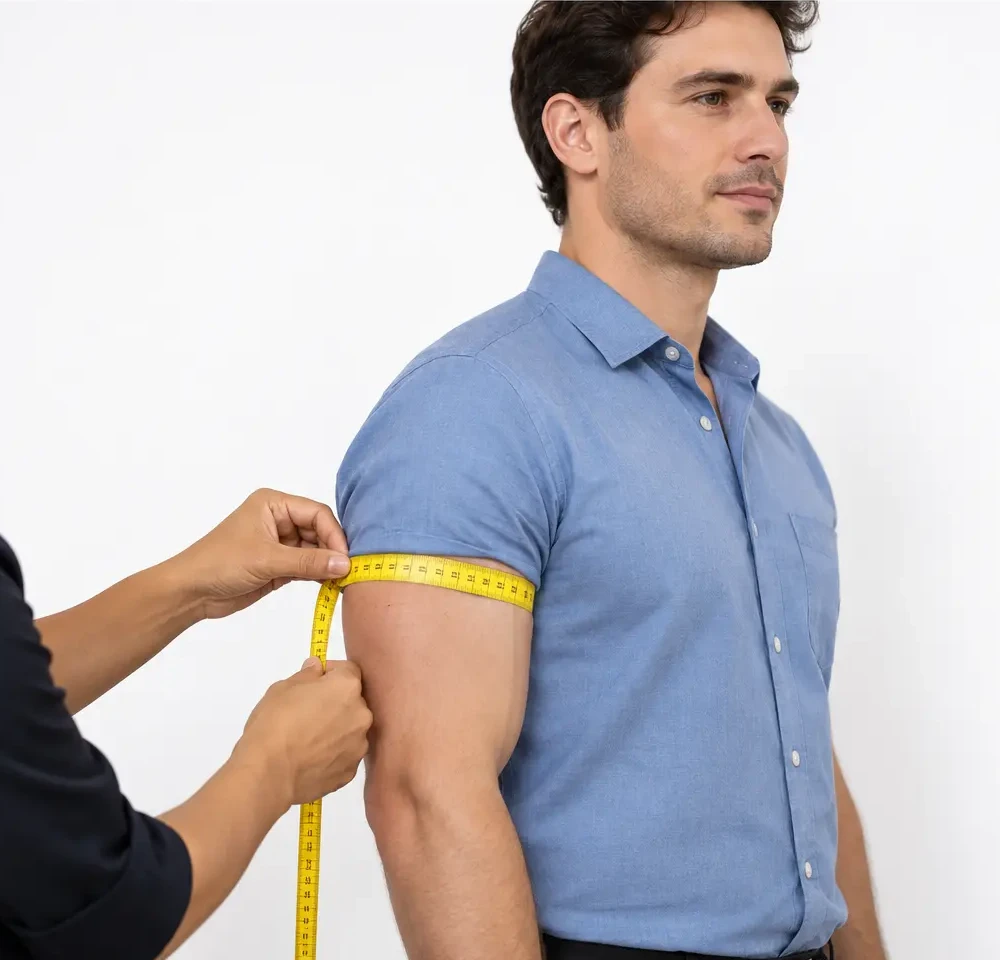 Upper arm: tape placement on the body