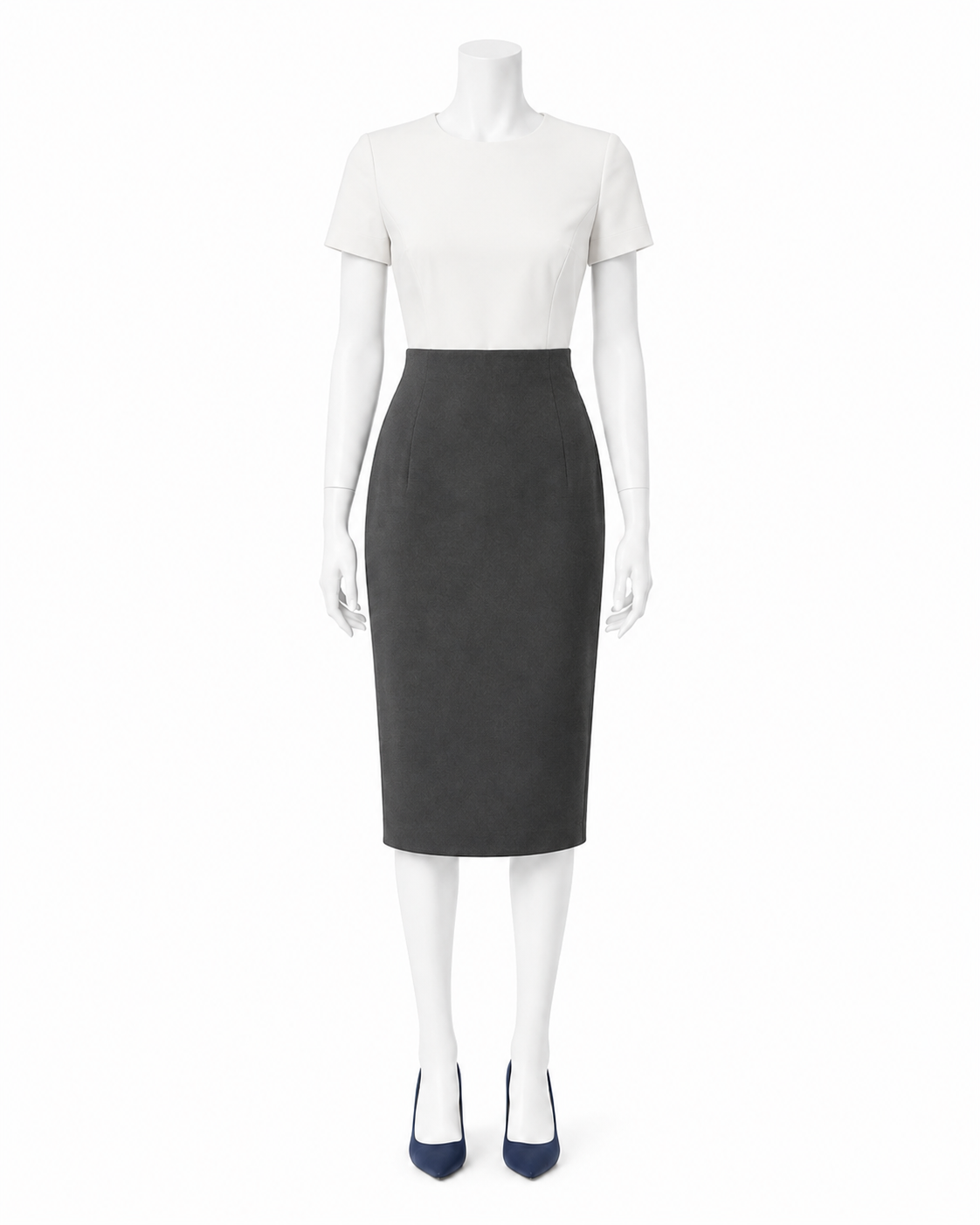 Charcoal Wool Pencil Skirt — made to measure by Sam Boutique Tailors Phuket