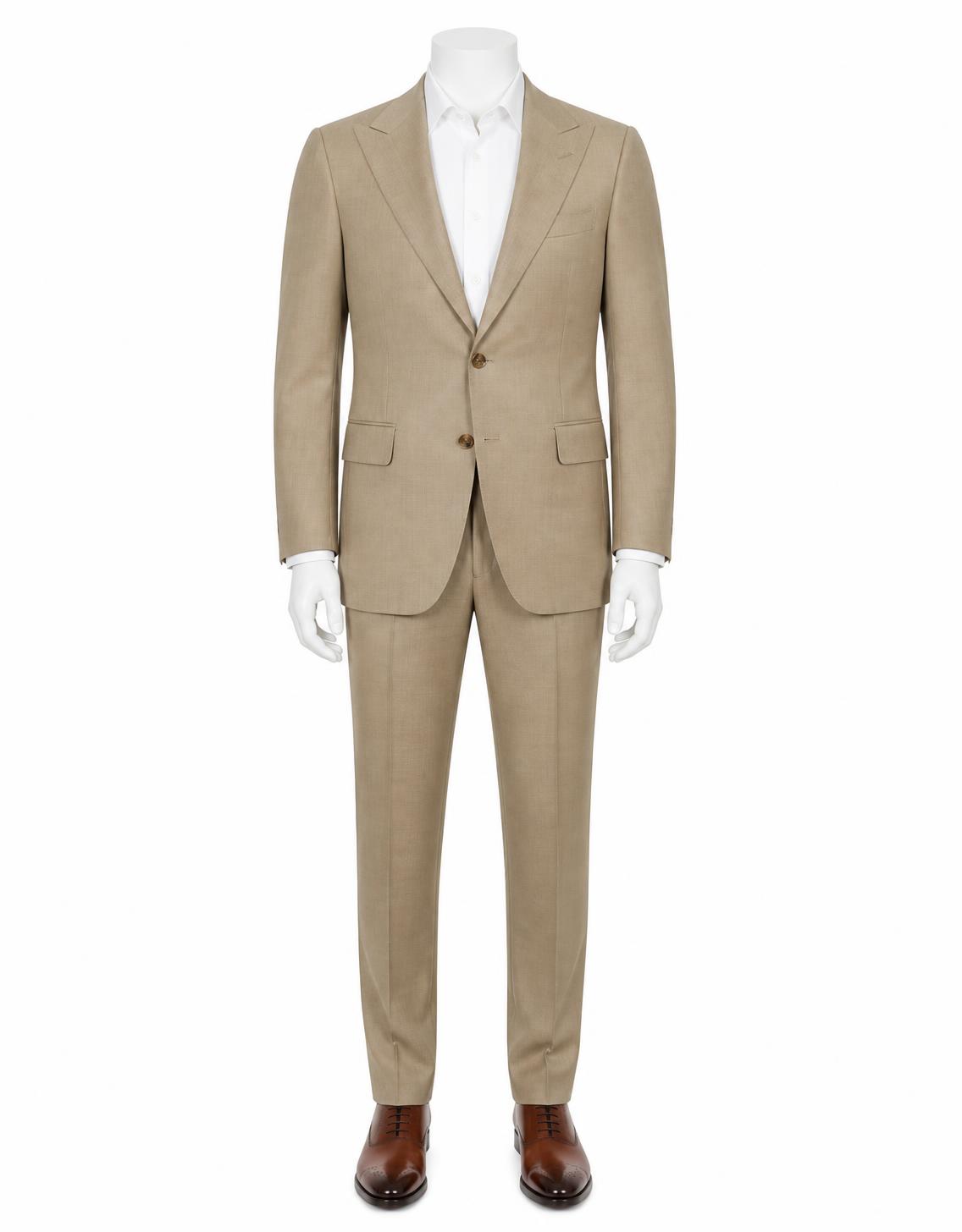 Tan Peak Lapel Business Suit — made to measure by Sam Boutique Tailors Phuket