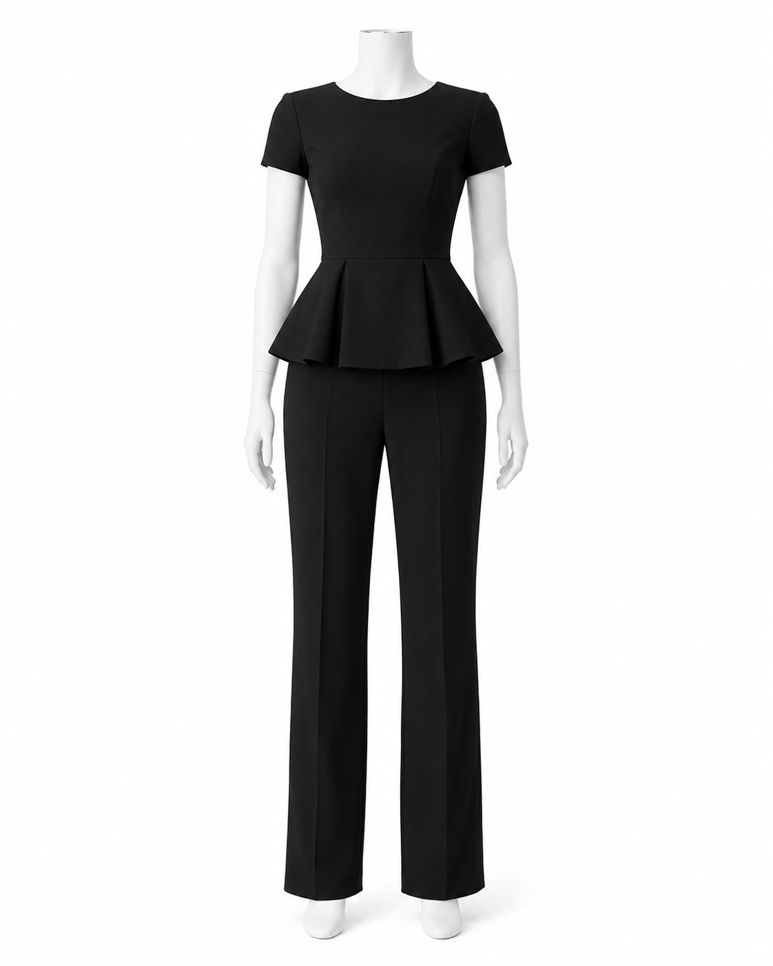 Black Peplum Tailored Top — made to measure by Sam Boutique Tailors Phuket