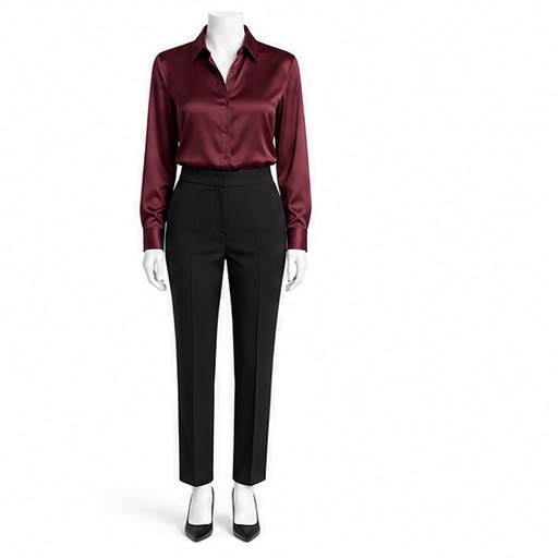 Burgundy Silk Shirt — made to measure by Sam Boutique Tailors Phuket