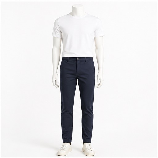 Navy Chino Trousers — made to measure by Sam Boutique Tailors Phuket