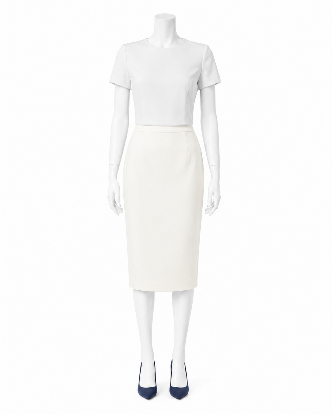 Ivory Tailored Pencil Skirt — made to measure by Sam Boutique Tailors Phuket