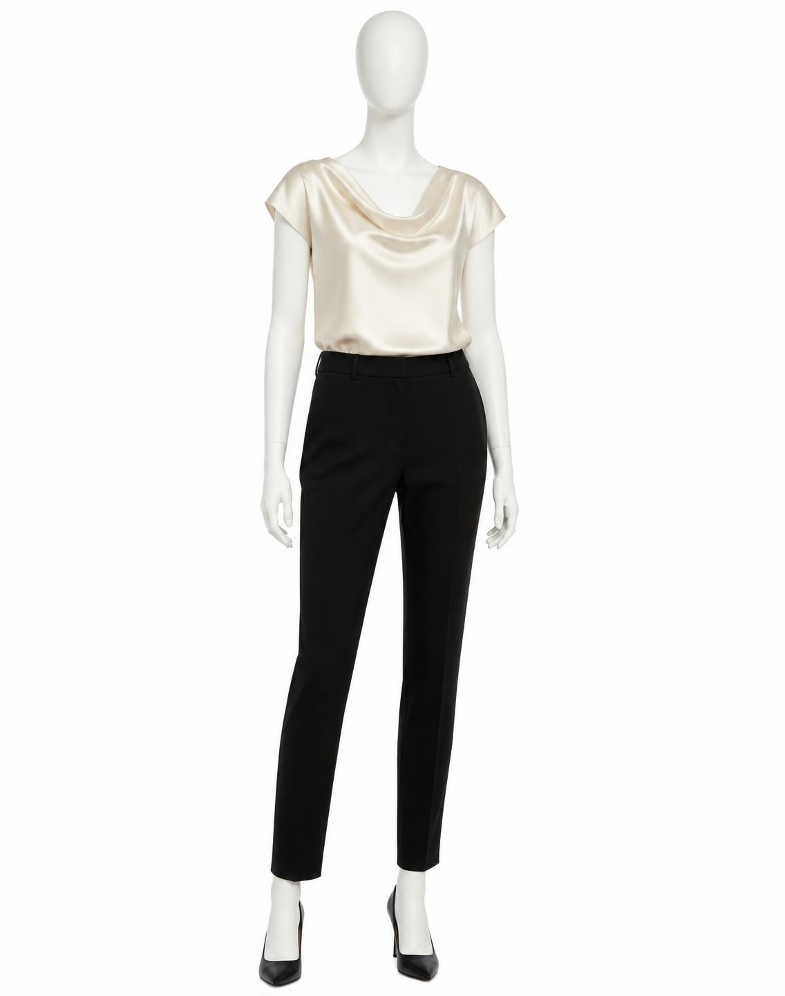 Ivory Cowl Neck Satin Top — made to measure by Sam Boutique Tailors Phuket