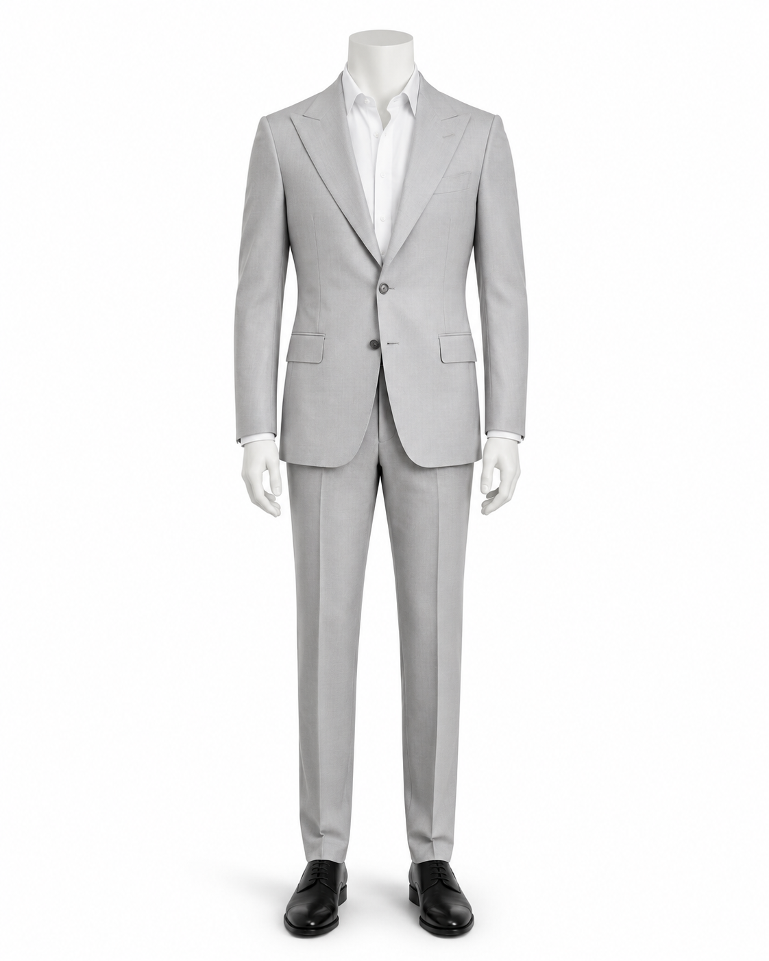 Light Grey Peak Lapel Business Suit — made to measure by Sam Boutique Tailors Phuket