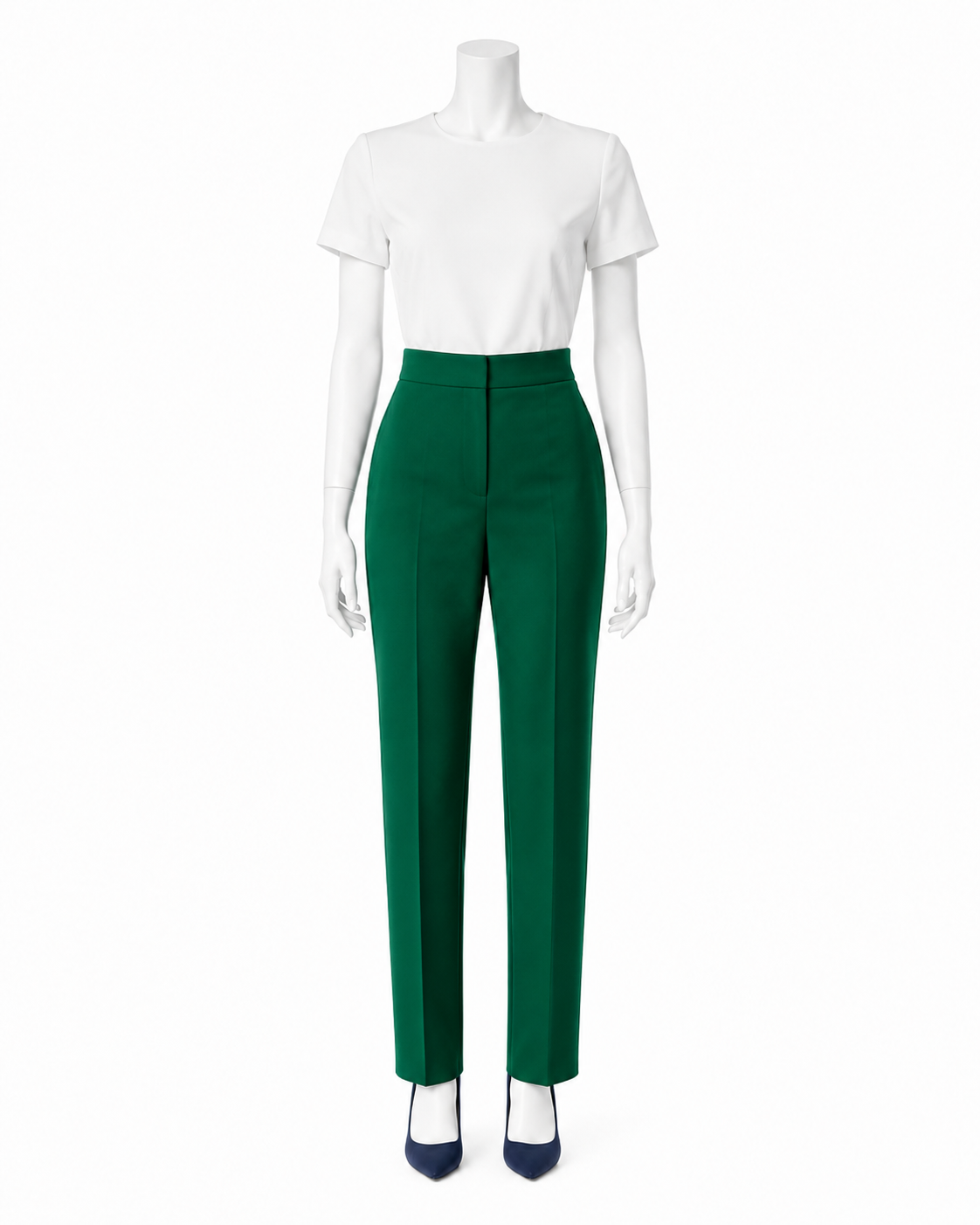 Emerald High-Waist Tailored Trousers — made to measure by Sam Boutique Tailors Phuket