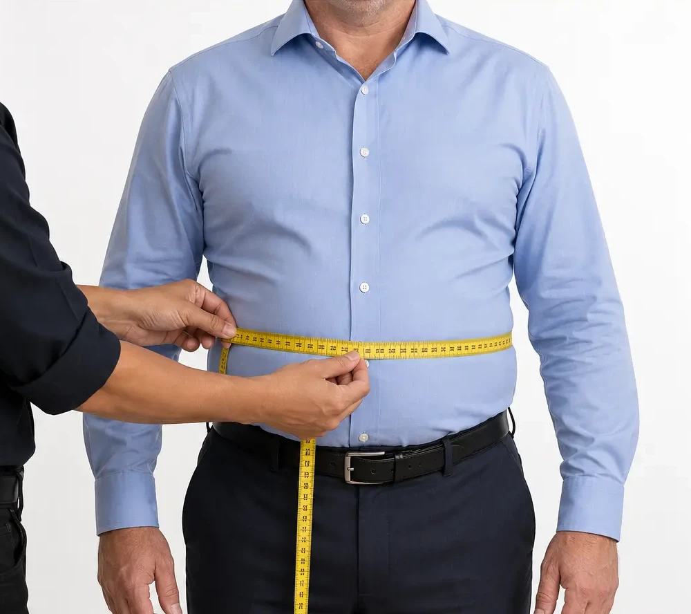 Belly / abdomen: tape placement on the body