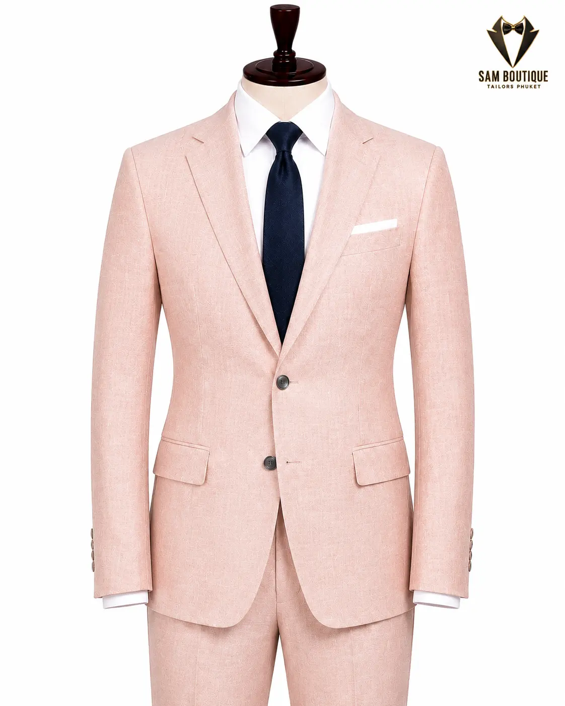 Blush Pink Luxury Wool Suit — made to measure by Sam Boutique Tailors Phuket