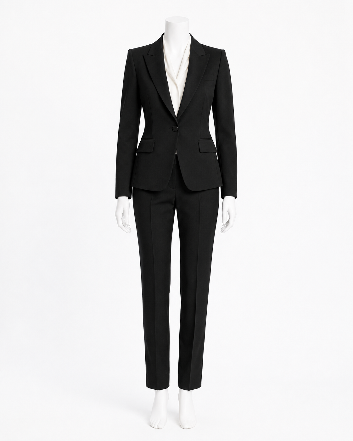 Black Peak Lapel Trouser Suit — made to measure by Sam Boutique Tailors Phuket