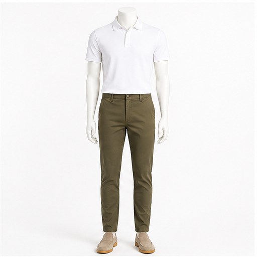 Olive Chino Trousers — made to measure by Sam Boutique Tailors Phuket