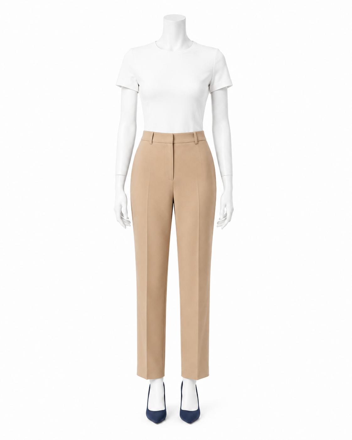 Camel High-Waist Tapered Trousers — made to measure by Sam Boutique Tailors Phuket