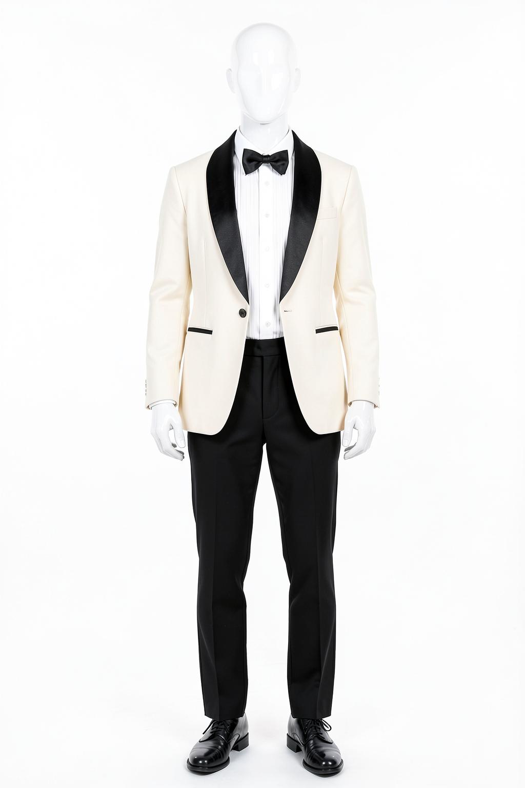 Ivory Shawl Lapel Dinner Tuxedo — made to measure by Sam Boutique Tailors Phuket