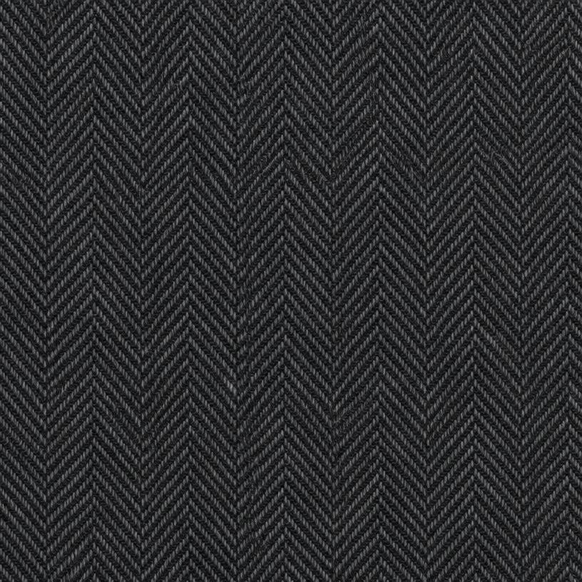 Charcoal Herringbone Wool fabric texture